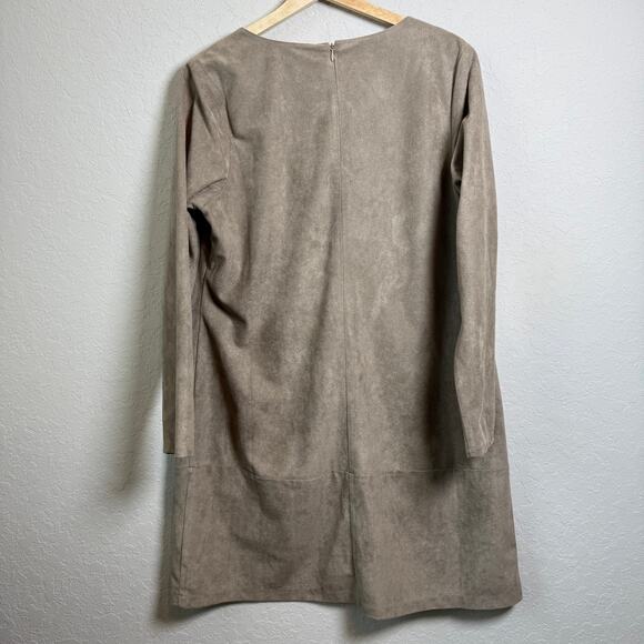 Jade Melody Tam Women's Brown Faux Suede Shift Dress Size XL NEW - Picture 8 of 8